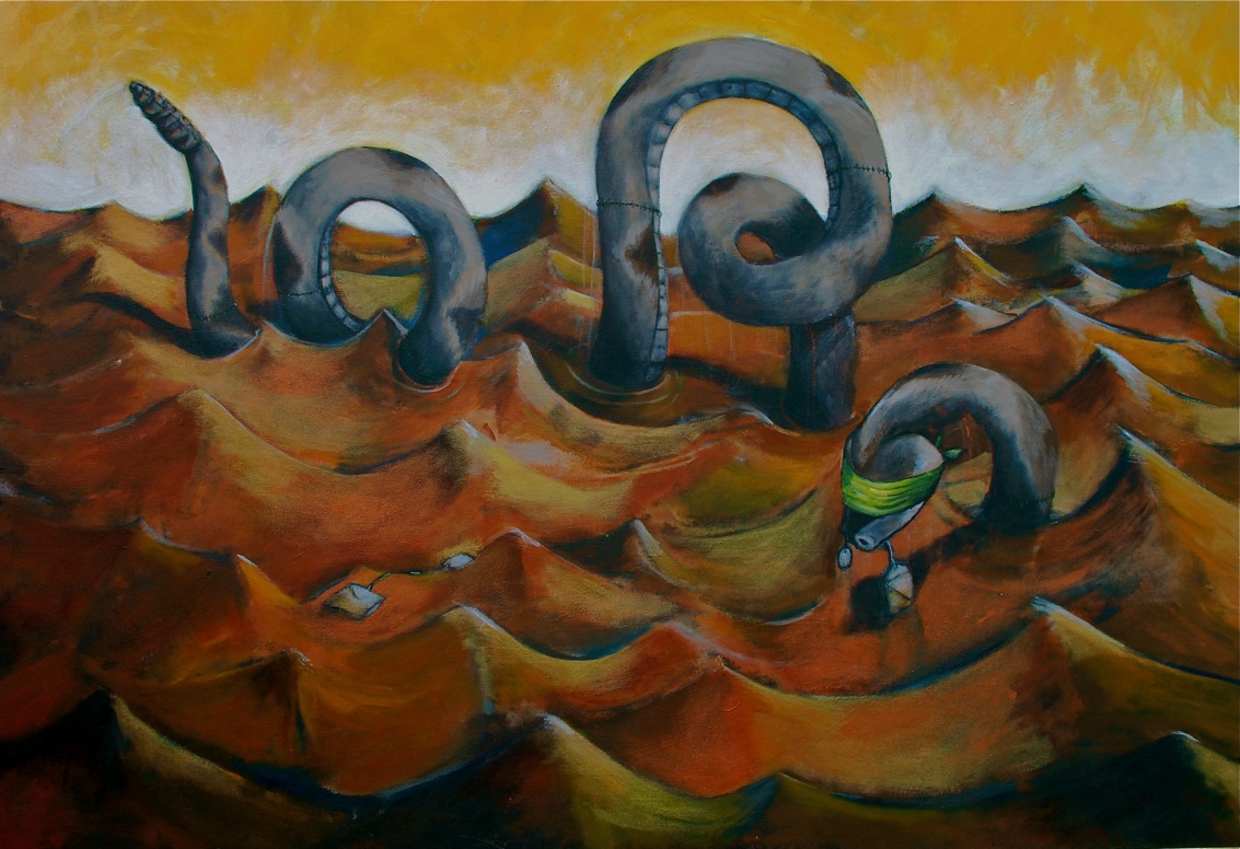 The Gadsden Monster drawing in Tea, 2011